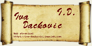 Iva Dačković vizit kartica